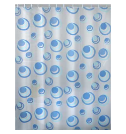 TENDA DOCCIA ORBITA PVC - 180x200 Azzurro