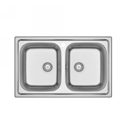 LAVELLO INCASSO IN ACCIAIO INOX MOD. LS05 80x50 CM cm. 80 x 50