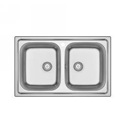 LAVELLO INCASSO IN ACCIAIO INOX MOD. LS05 80x50 CM cm. 80 x 50