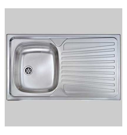 LAVELLO INOX UNA VASCA INCASSO - 86 x 50 Dx