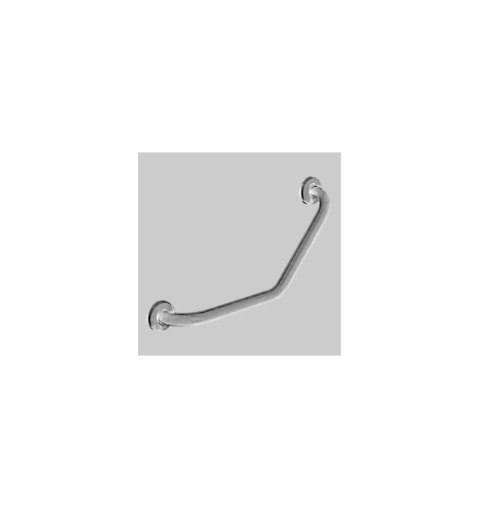 CORRIMANO ANGOLARE 45° ACCIAIO INOX SATINATO - cm 30 x 30