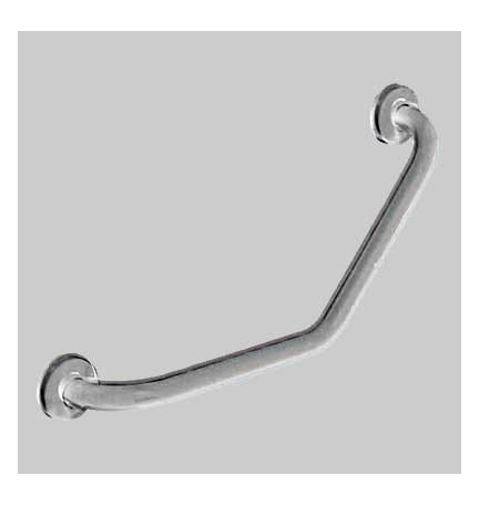 CORRIMANO ANGOLARE 45° ACCIAIO INOX SATINATO - cm 30 x 30