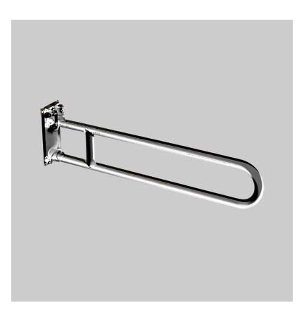 BARRA DI SOSTEGNO RIBALTABILE ACCIAIO INOX SATINATO - cm 80